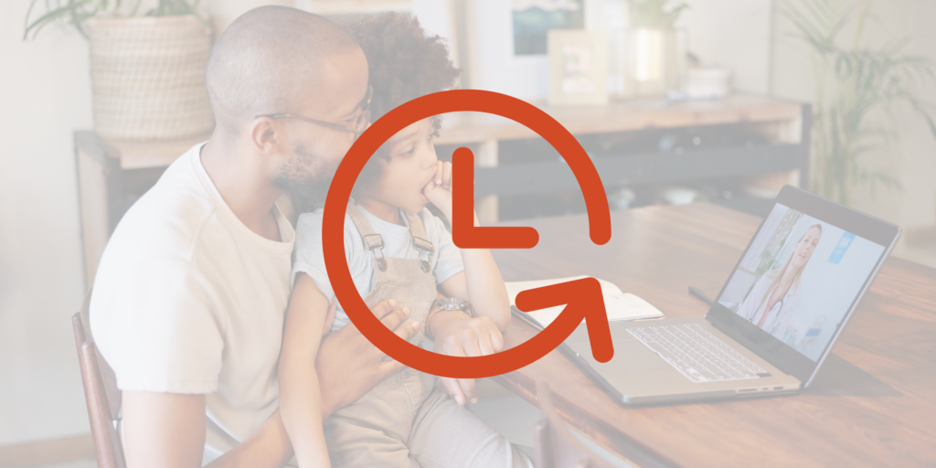 scheduling icon with parent and child